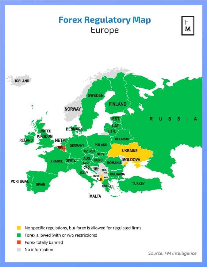 Countries where forex trading is illegal