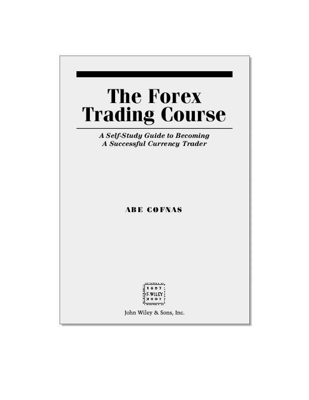 Forex trading course pdf