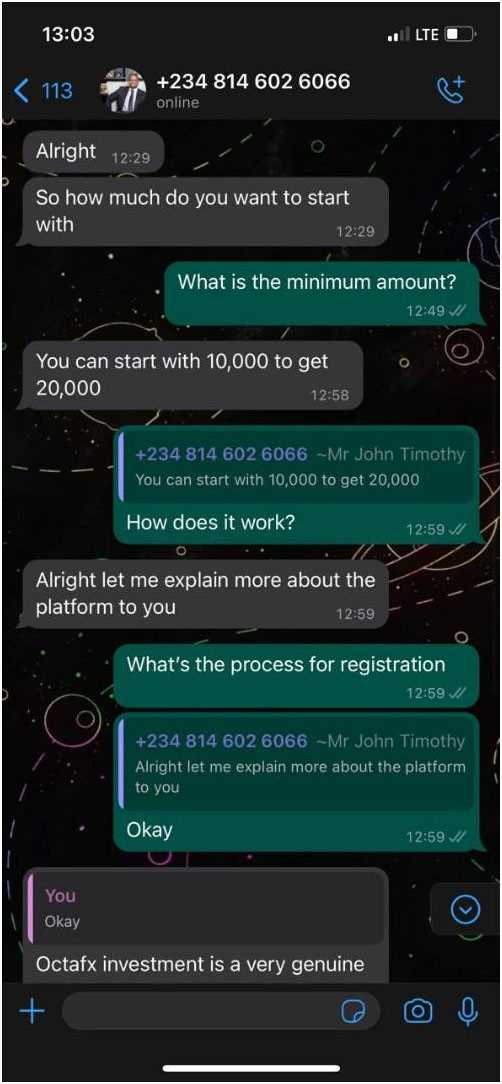 Forex trading scams whatsapp