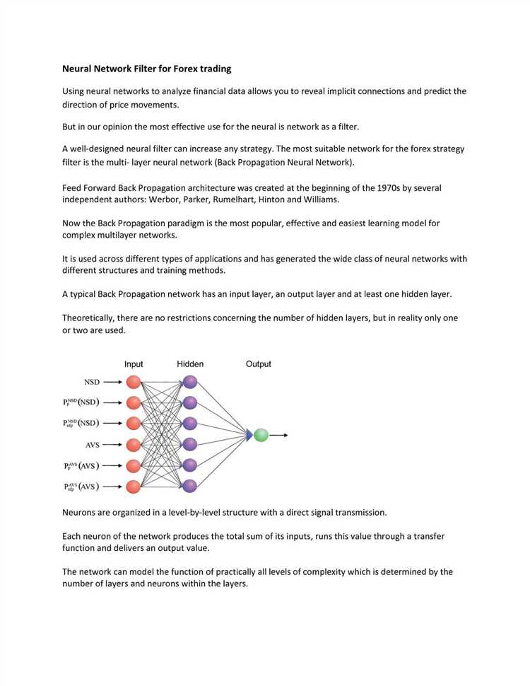 Neural network forex trading